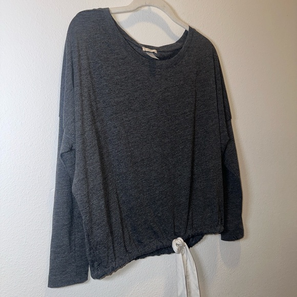 Eberjey Dark Grey Long Sleeve Slouchy Top Size Small - Picture 3 of 7